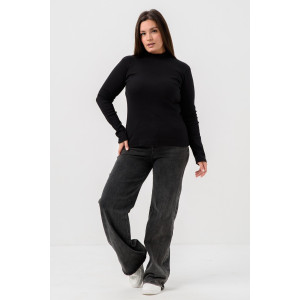 Водолазка женская №52713 кашкорсе (последний размер) черный 46-48