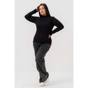 Водолазка женская №52713 кашкорсе (последний размер) черный 46-48