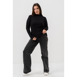 Водолазка женская №52713 кашкорсе (последний размер) черный 46-48