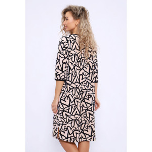 Халат женский №36840 велюр (последний размер) молочный 50,54