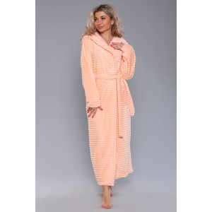 Халат женский №5721 микрофибра (последний размер) персиковый 50