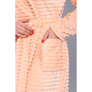 Халат женский №5721 микрофибра (последний размер) персиковый 50