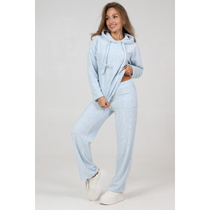 Костюм двойка женский М-959 махровая лапша (последний размер) голубой 46