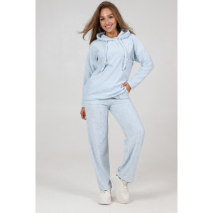 Костюм двойка женский М-959 махровая лапша (последний размер) голубой 46