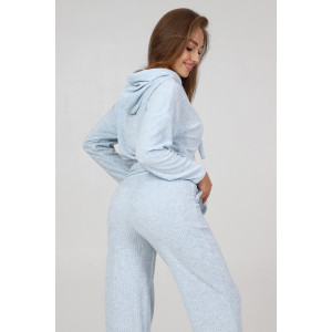 Костюм двойка женский М-959 махровая лапша (последний размер) голубой 46