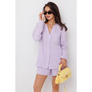 Костюм двойка женский М-906 муслин (последний размер) лиловый M (46–48)