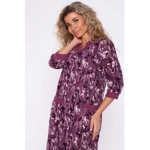 Халат женский М-136 махра (последний размер) фиолетовый 50,54,60