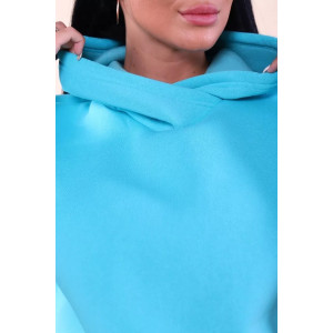 Костюм двойка женский 399 "XXI" футер 3-х нитка с начесом (последний размер) бирюза 52