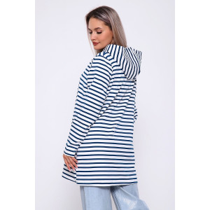 Толстовка женская 732 футер 2-х нитка (последний размер) синий дымка 52,56