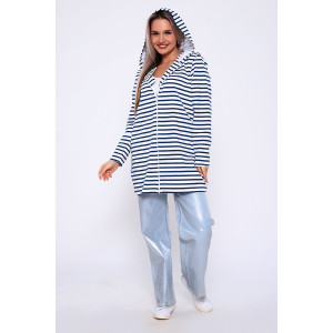 Толстовка женская 732 футер 2-х нитка (последний размер) синий дымка 52,56