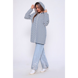 Толстовка женская 732 футер 2-х нитка (последний размер) синий дымка 52,56