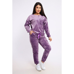 Костюм двойка женский "QUEEN BEE 2" велюр (последний размер) лаванда 46,54