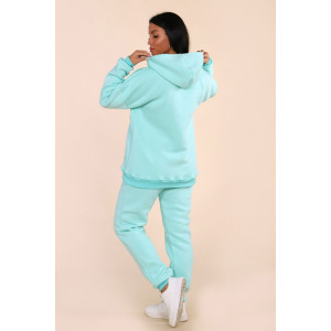 Костюм двойка женский 399 "XXI" футер 3-х нитка с начесом (последний размер) мятный 48,52