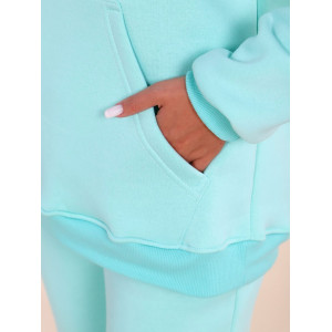 Костюм двойка женский 399 "XXI" футер 3-х нитка с начесом (последний размер) мятный 48,52