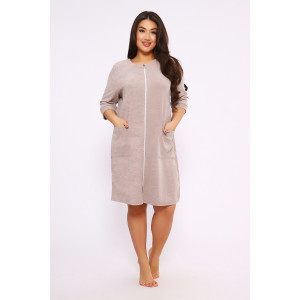 Халат женский 513 махра (последний размер) какао 56