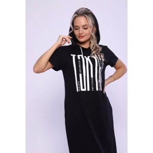 Платье женское 494 "Tokyo" кулирка (последний размер) черный 48