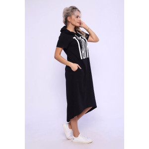 Платье женское 494 "Tokyo" кулирка (последний размер) черный 48