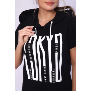 Платье женское 494 "Tokyo" кулирка (последний размер) черный 48