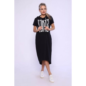 Платье женское 494 "Tokyo" кулирка (последний размер) черный 48