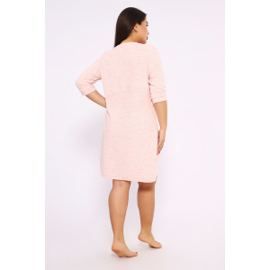 Халат женский 513 махра (последний размер) персиковый 52