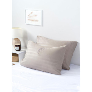 Наволочки классические страйп-полиэстер "Винтажный хаки" (2 шт.)