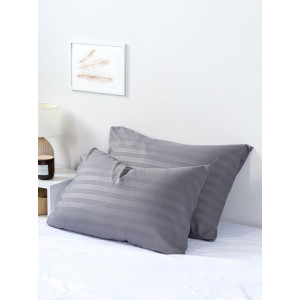Наволочки классические страйп-полиэстер "Серый бархат" (2 шт.)