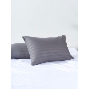 Наволочки классические страйп-полиэстер "Серый бархат" (2 шт.)