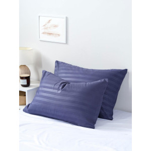 Наволочки классические страйп-полиэстер "Синий бархат" (2 шт.)