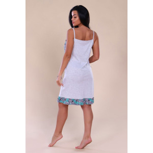 Пеньюар двойка женский 919 "Бантик" кулирка (последний размер) ментол 54