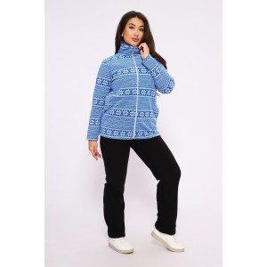 Костюм двойка женский 628 флис (последний размер) синий 54