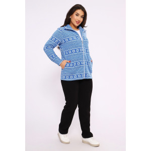 Костюм двойка женский 628 флис (последний размер) синий 54