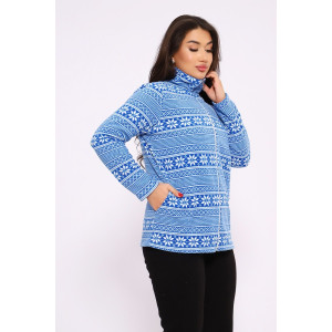 Костюм двойка женский 628 флис (последний размер) синий 54