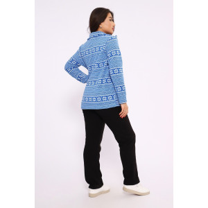 Костюм двойка женский 628 флис (последний размер) синий 54