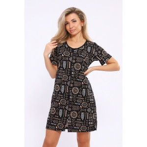 Халат женский №36867 кулирка (последний размер) бежевый 52