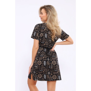 Халат женский №36867 кулирка (последний размер) бежевый 52