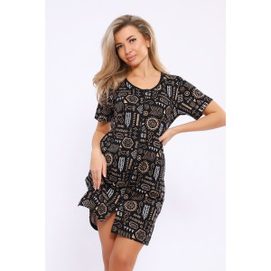 Халат женский №36867 кулирка (последний размер) бежевый 52