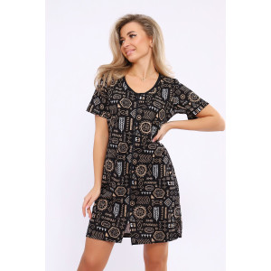 Халат женский №36867 кулирка (последний размер) бежевый 52