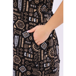 Халат женский №36867 кулирка (последний размер) бежевый 52