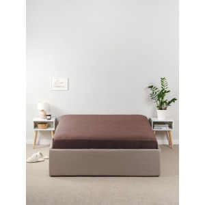 Простыня страйп-полиэстер на резинке "Сосновая шишка"