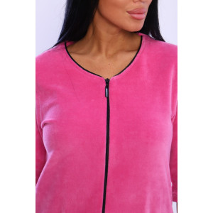 Халат женский №6068 велюр (последний размер) розовый 46,54,56