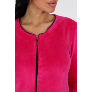 Халат женский №6068 велюр (последний размер) фуксия 46,52