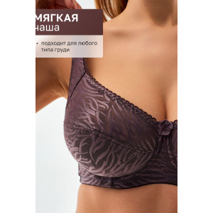 Бюстгальтер женский 21391 OIRO кружево на косточках (последний размер) серый 80С
