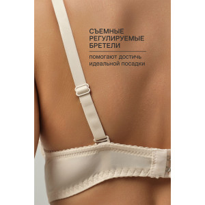 Бюстгальтер женский 20211 OIRO кружево со стразами (последний размер) бежевый 85D