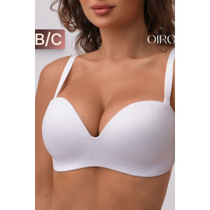 Бюстгальтер женский OIRO без косточек 1317006 Snowdrop (последний размер) белый 80С