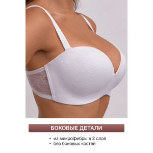 Бюстгальтер женский OIRO без косточек 1317006 Snowdrop (последний размер) белый 80С