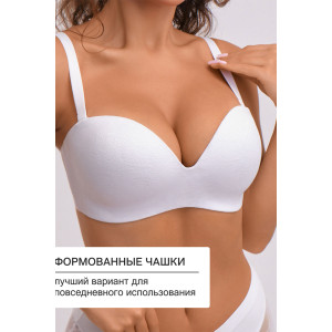 Бюстгальтер женский OIRO без косточек 1317006 Snowdrop (последний размер) белый 80С