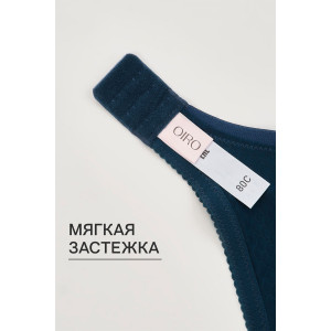 Бюстгальтер женский 2816 OIRO мягкая чаша с сеточкой (последний размер) изумрудный 85Е,105Е