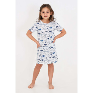 Сорочка детская "Кит" кулирка (последний размер) белый 128 Сорочка детская "Кит" кулирка (последний размер) белый 128