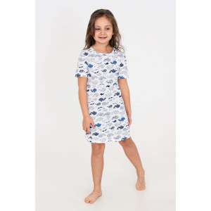 Сорочка детская "Кит" кулирка (последний размер) белый 128 Сорочка детская "Кит" кулирка (последний размер) белый 128