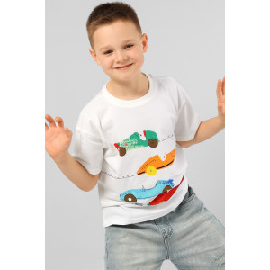 Футболка детская SP9337 трикотаж стрейч (последний размер) белый 128,134 Футболка детская SP9337 трикотаж стрейч (последний размер) белый 128,134